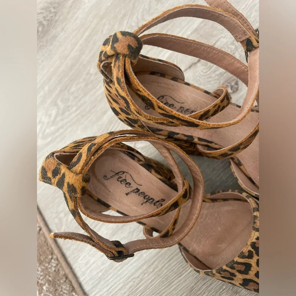 Free People Remi Platform heel in cheetah